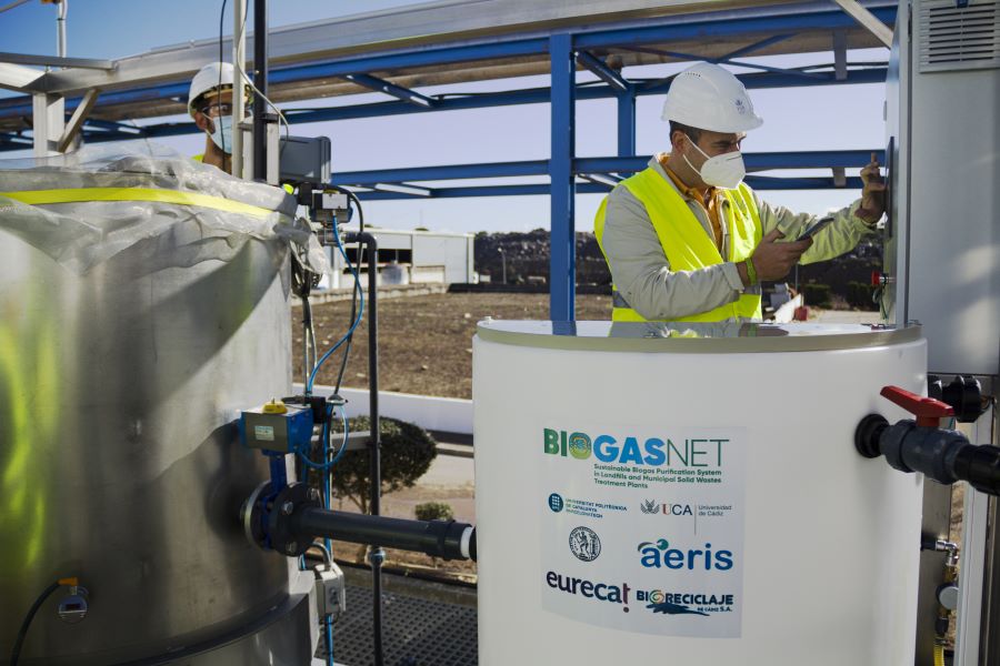 El proyecto LIFE Biogasnet desarrolla una nueva tecnología de purificación de biogás