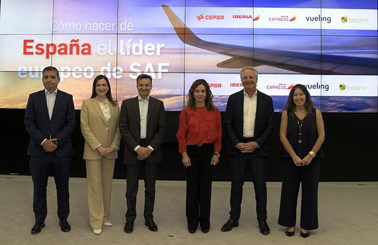 Cepsa, Iberia, Iberia Express, Vueling y BIOCIRC promueven el SAF como proyecto de país para liderar el transporte aéreo sostenible